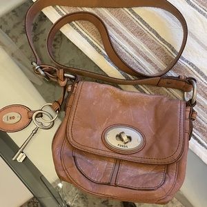 Fossil leather crossbody